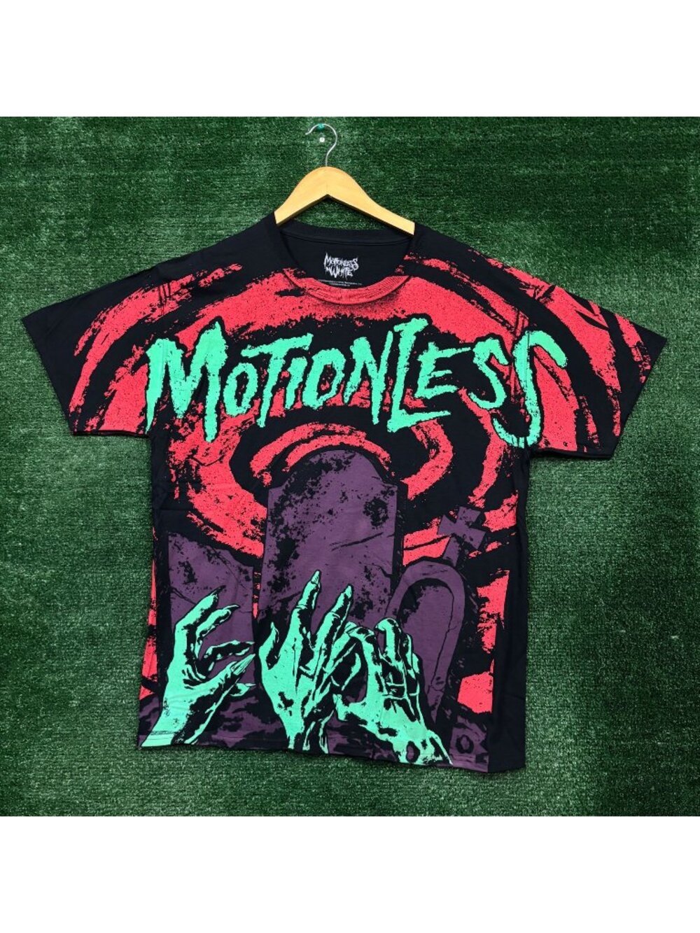 Motionless in White Graveyard Shift All Over Rock T-Shirt Size  Large